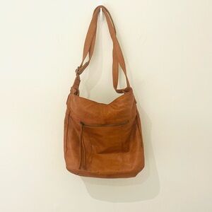 Day & Mood Chandler Leather Hobo Crossbody‎ Camel Purse